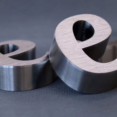 Copper Brushed Stainless Steel Channel Letter Business Word Signs Non Illuminated Office 3D Letters