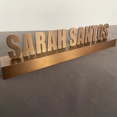 Brushed Brass Cut Letters – Custom Metal Signage, Elegant Storefront, Office, Indoor & Outdoor Branding, Premium Finish
