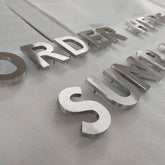 Custom Metal Logo Letters | Stainless Steel Solid Cut Signs for Business & Home Decor