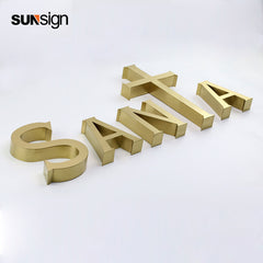 Custom Non-Lit Metal Channel Letters Trimless Stainless Steel Aluminum Signage for Shop Storefront Restaurant Office Home Wall Decor