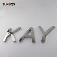 Customized Silver Mirror Stainless Steel Channel Letter Sign Building Wall Metal Business Letter Signages