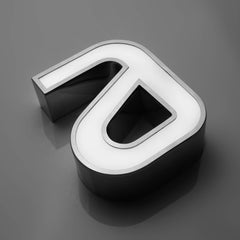 Outdoor Waterproof LED Shop Sign | Custom Frontlit Aluminum Channel Letters with Trim Cap, 3D Business Logo Sign