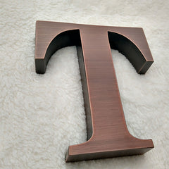 Custom Bronze Copper Letters Signage Antique Brushed Shop Signs Metal Letters And Numbers Door Logo Signage