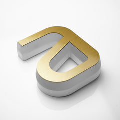 Custom Gold Face Acrylic LED Letters | 3D Illuminated Signage for Storefronts, Hotels, Restaurants & Offices | Backlit, Edge-Lit, Front-Lit Options