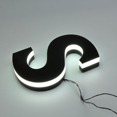 LED Acrylic Letter Sign Acrylic Luminous Sign Letters Lit Acrylic Side Edge Lit Channel Letters Halo Glow Signage for Shops, Offices, Bars, Restaurants