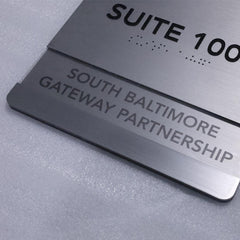 Custom Text ADA Door Sign Metal Braille Door Signs ADA Compliant Office Boardroom Directional Signage Custom Business Identification