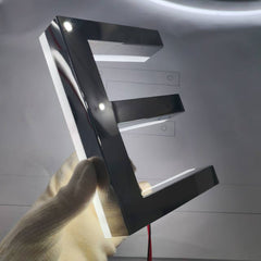 Custom Backlit Sign, Light up Logo Sign, Restaurant Sign, 3D Metal Storefront Sign, LED Channel Letters Sign, Office Wall Sign, Reverse-lit Sign Letters