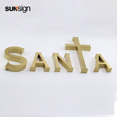 Custom Non-Lit Metal Channel Letters Trimless Stainless Steel Aluminum Signage for Shop Storefront Restaurant Office Home Wall Decor