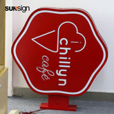 Custom Double-Sided Blade Sign LED Light Box | Hanging Outdoor Illuminated Projecting Sign for Storefront, Café, Bar, Restaurant