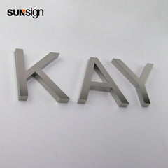 Customized Silver Mirror Stainless Steel Channel Letter Sign Building Wall Metal Business Letter Signages