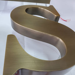 Custom Bronze Copper Letters Signage Antique Brushed Shop Signs Metal Letters And Numbers Door Logo Signage