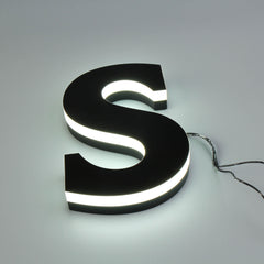 LED Acrylic Letter Sign Acrylic Luminous Sign Letters Lit Acrylic Side Edge Lit Channel Letters Halo Glow Signage for Shops, Offices, Bars, Restaurants