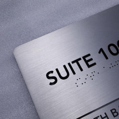 Custom Text ADA Door Sign Metal Braille Door Signs ADA Compliant Office Boardroom Directional Signage Custom Business Identification