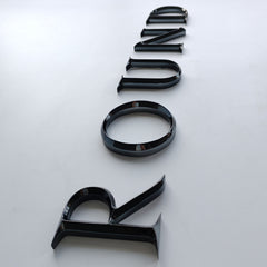 Custom Acrylic Letters, Personalized Sign, Plastic Letters, Acrylic Letters for Wall, 3D Lettering for DIY, Black Gloss Acrylic Letters or Numbers, Wedding Signs