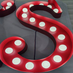 Custom 3ft 4ft 5ft 6ft Marquee Letters with LED Bulbs – Wedding Party Event Decorative Illuminated Letters