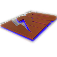 Custom backlit reverse channel letters painted stainless steel rgb led sign letters logo brand identity company business