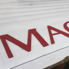 Office Interior Sign Powder Coated Metal Letters Signage Wall Stud Mounted Solid Cut Stainless Steel Letters Signs