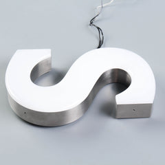 Customized 3D LED Channel Letters Sign Outdoor Waterproof Business Face-lit Trimless Stainless Steel Reception Wall Illuminated Letters
