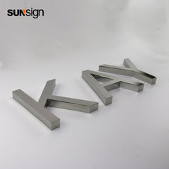Customized Silver Mirror Stainless Steel Channel Letter Sign Building Wall Metal Business Letter Signages