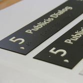 Custom Braille Signs | ADA Compliant Tactile Signage for Office, Hotel & Public Spaces