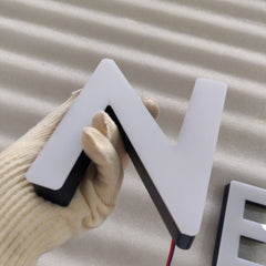 3D LED Front Lit Sign, Rimless LED Channel Letters, Face Lit Business Signage, Custom Front Illuminated Store Front Sign, Waterproof Outdoor Signage