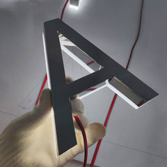 Custom Backlit Sign, Light up Logo Sign, Restaurant Sign, 3D Metal Storefront Sign, LED Channel Letters Sign, Office Wall Sign, Reverse-lit Sign Letters