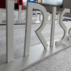 Desk Top Sign Free Standing Table Sign Metal Solid Cut Advertising Letter Signs for Indoor