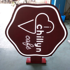 Custom Double-Sided Blade Sign LED Light Box | Hanging Outdoor Illuminated Projecting Sign for Storefront, Café, Bar, Restaurant