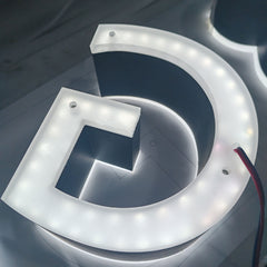 3d Backlit Sign, 3d Led Signage, Custom Outdoor Logo Sign, Custom Business Sign, Double Sided Illuminated Letters, Metal Sign Letters