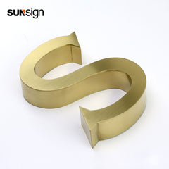 Custom Non-Lit Metal Channel Letters Trimless Stainless Steel Aluminum Signage for Shop Storefront Restaurant Office Home Wall Decor