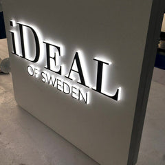 Custom Blade Logo Sign LED Lightbox Durable Stainless Steel Double Sided Illuminated Shop Front Outdoor Commercial Signage