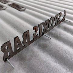 Laser Cut Metal Sign, 3D Business Logo Sign, Outdoor Metal Letters, Company Indoor Sign, Rust Metal Letters, Business Name Sign, Custom Metal Words, Metal Wall Art