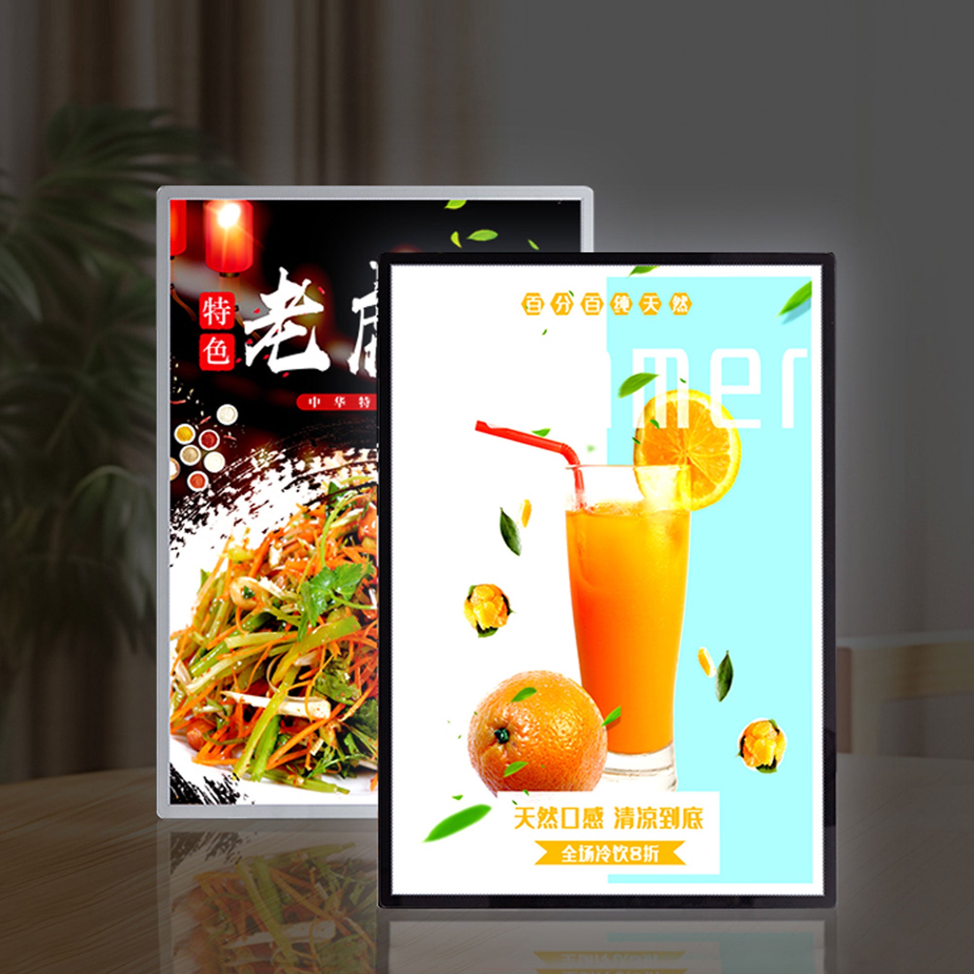 Wall Mounted LED Light Box – Space-Saving Design, Front-Lit Acrylic, Custom Sizes, Vibrant Display for Bars, Shops, Cafés