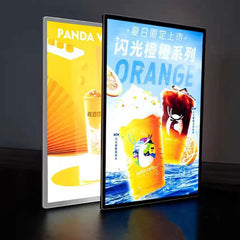 Wall Mounted LED Light Box – Space-Saving Design, Front-Lit Acrylic, Custom Sizes, Vibrant Display for Bars, Shops, Cafés