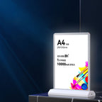 Modern Desktop Double-Sided LED Light Box – Wireless Rechargeable, Magnetic Assembly, Perfect for Counters, Cafés, Shops