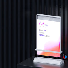 Modern Desktop Double-Sided LED Light Box – Wireless Rechargeable, Magnetic Assembly, Perfect for Counters, Cafés, Shops