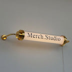 Customized acrylic round tube light box sign led doorstep advertising signboard for café shop