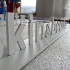 Desk Top Sign Free Standing Table Sign Metal Solid Cut Advertising Letter Signs for Indoor