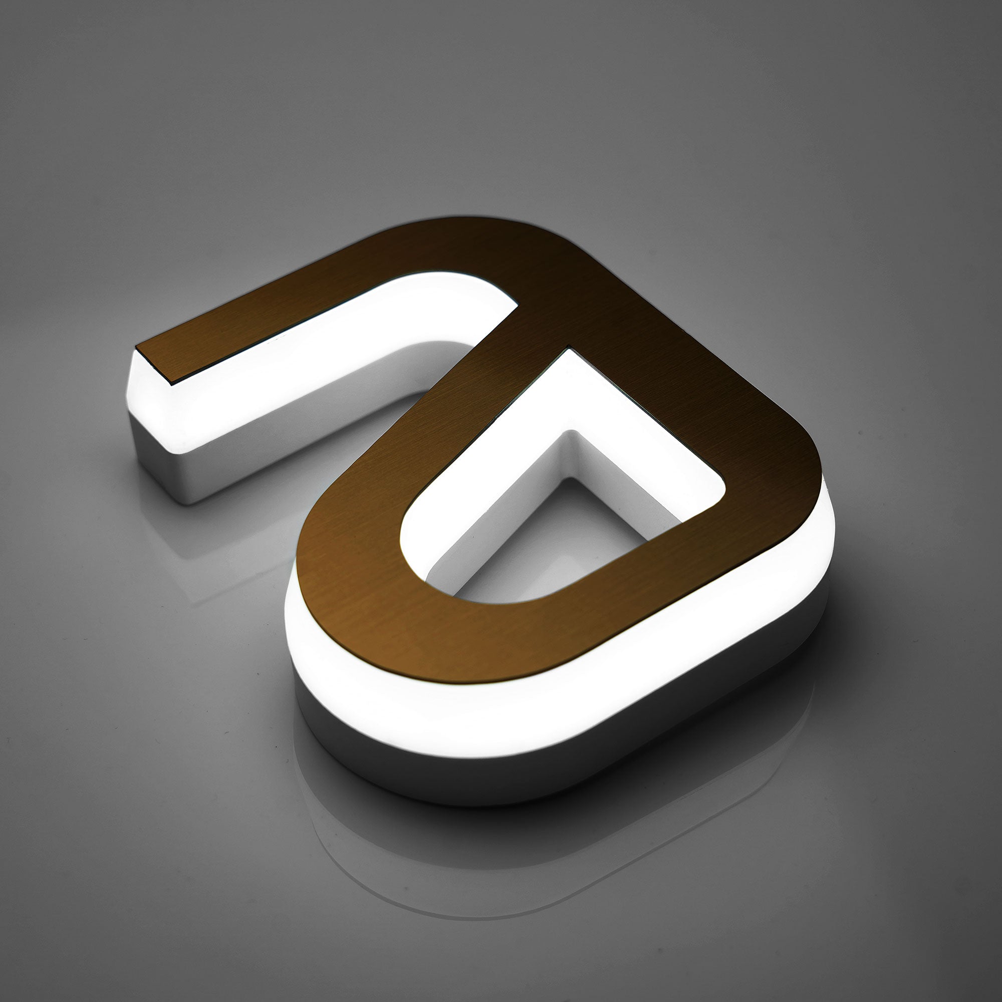 Custom Gold Face Acrylic LED Letters | 3D Illuminated Signage for Storefronts, Hotels, Restaurants & Offices | Backlit, Edge-Lit, Front-Lit Options Main image