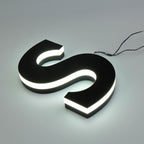 LED Acrylic Letter Sign  Acrylic Luminous Sign Letters Lit Acrylic Side Edge Lit Channel Letters Halo Glow Signage for Shops, Offices, Bars, Restaurants