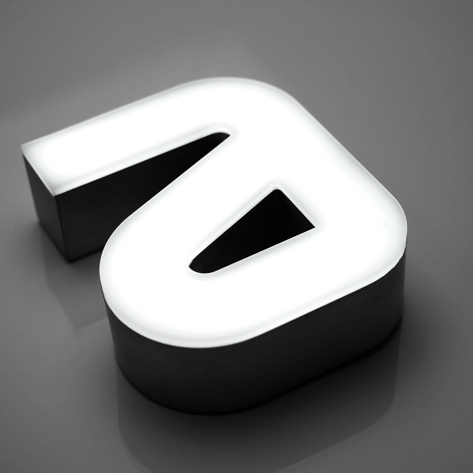 Custom LED Channel Letters Sign – Shop Front Lighted 3D Logo, Trimless Business Signage