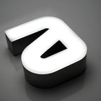 Custom LED Channel Letters Sign – Shop Front Lighted 3D Logo, Trimless Business Signage