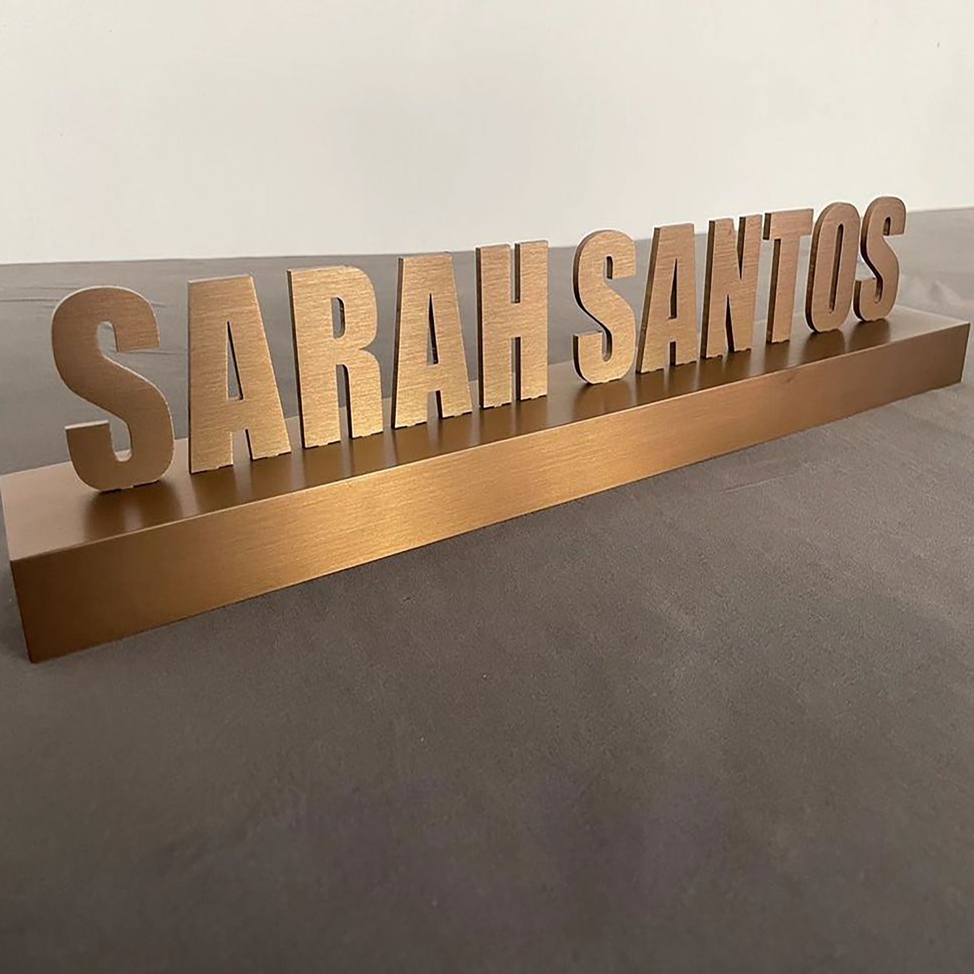 Brushed Brass Cut Letters – Custom Metal Signage, Elegant Storefront, Office, Indoor & Outdoor Branding, Premium Finish
