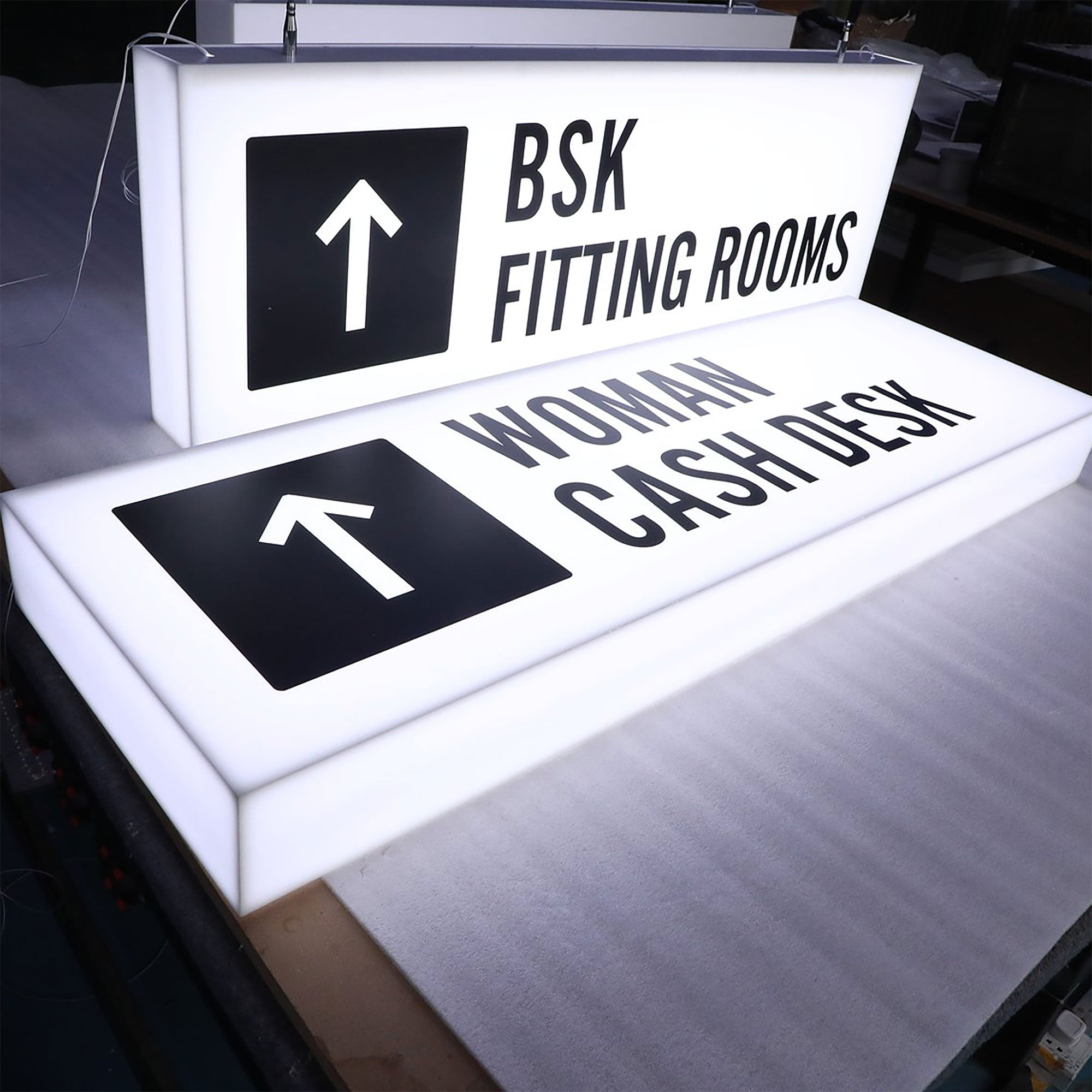 Custom Full-Lit Acrylic LED Light Box | Frameless Glowing Sign | Indoor Outdoor Illuminated Logo Signage for Storefront Display