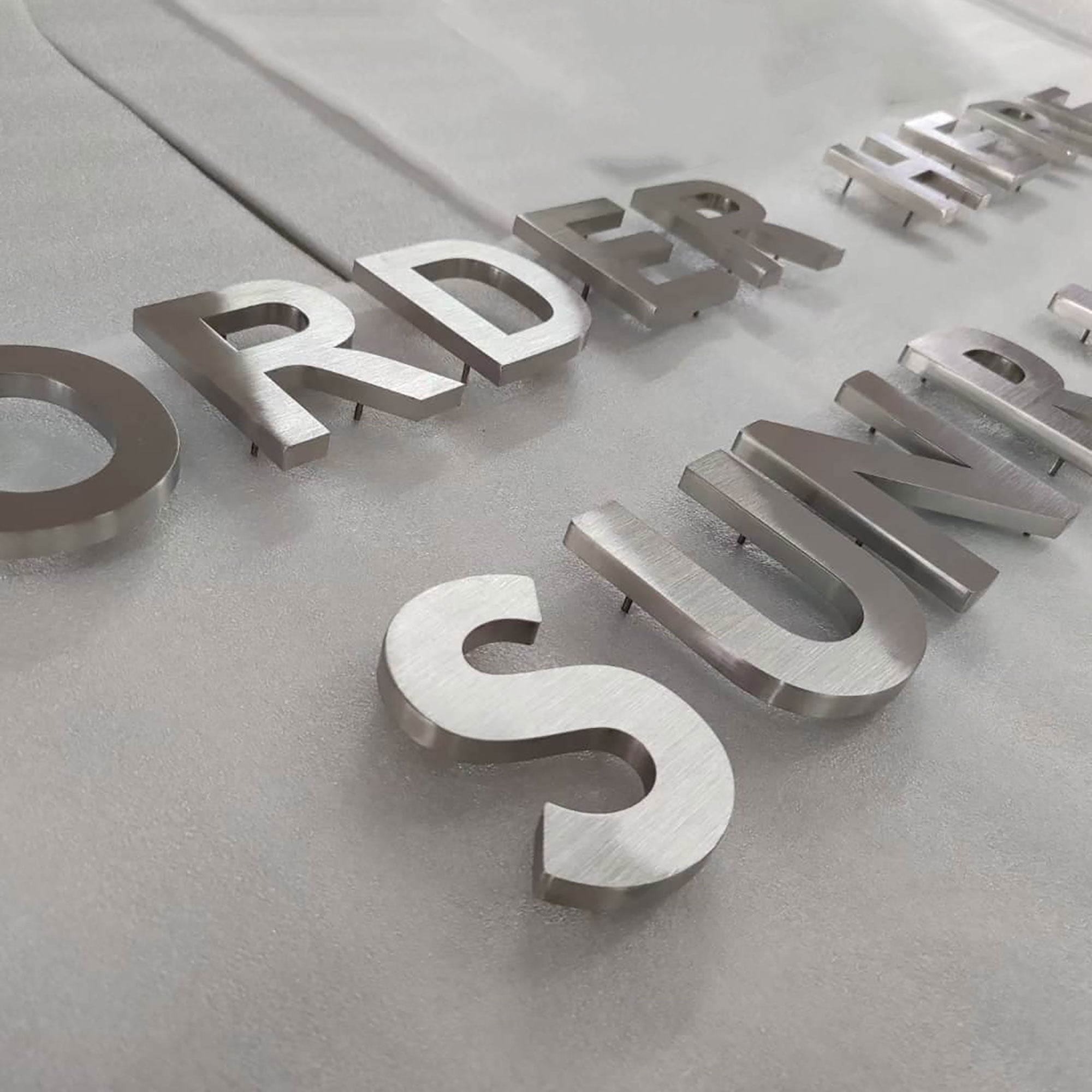 Custom Metal Logo Letters | Stainless Steel Solid Cut Signs for Business & Home Decor Main image
