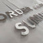 Custom Metal Logo Letters | Stainless Steel Solid Cut Signs for Business & Home Decor