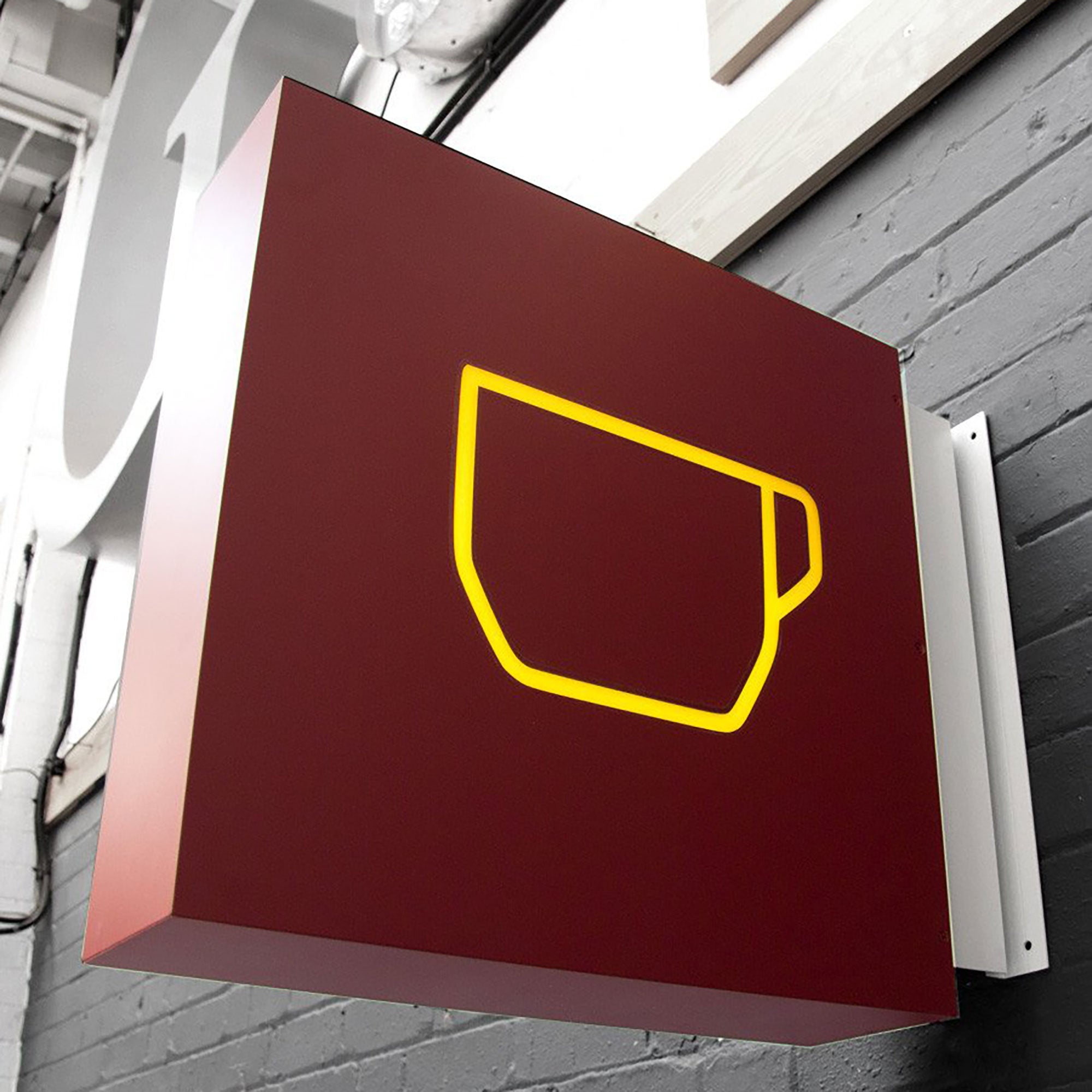 Blade Logo Sign Custom LED Lightbox Signs Stainless Steel Double Lit Shop Front Commercial Sign