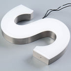 Customized 3D LED Channel Letters Sign Outdoor Waterproof Business Face-lit Trimless Stainless Steel Reception Wall Illuminated Letters
