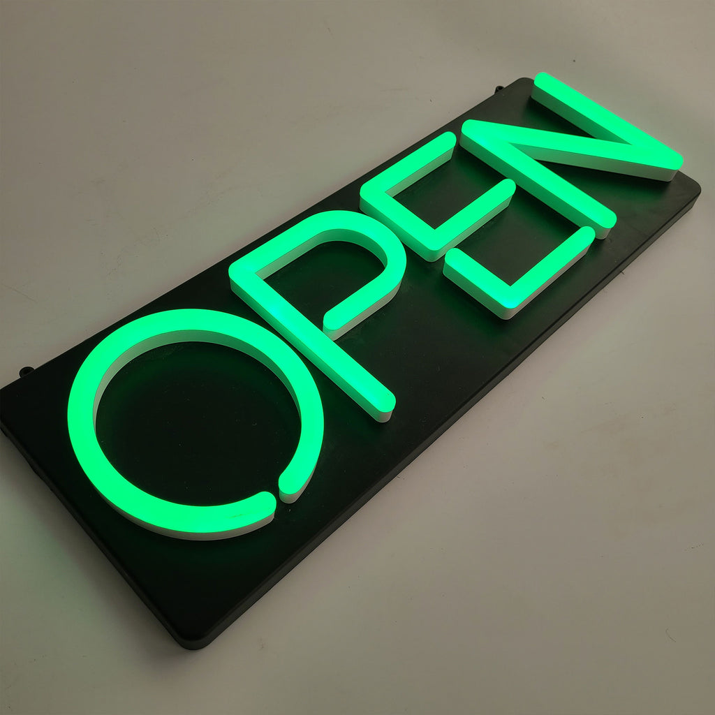 Custom Black Painted Light Box Sign – Wall Mounted LED Sign with Raised Green Acrylic Letters, 3D Illuminated Business Signage for Storefront, Office, Restaurant & Retail Branding