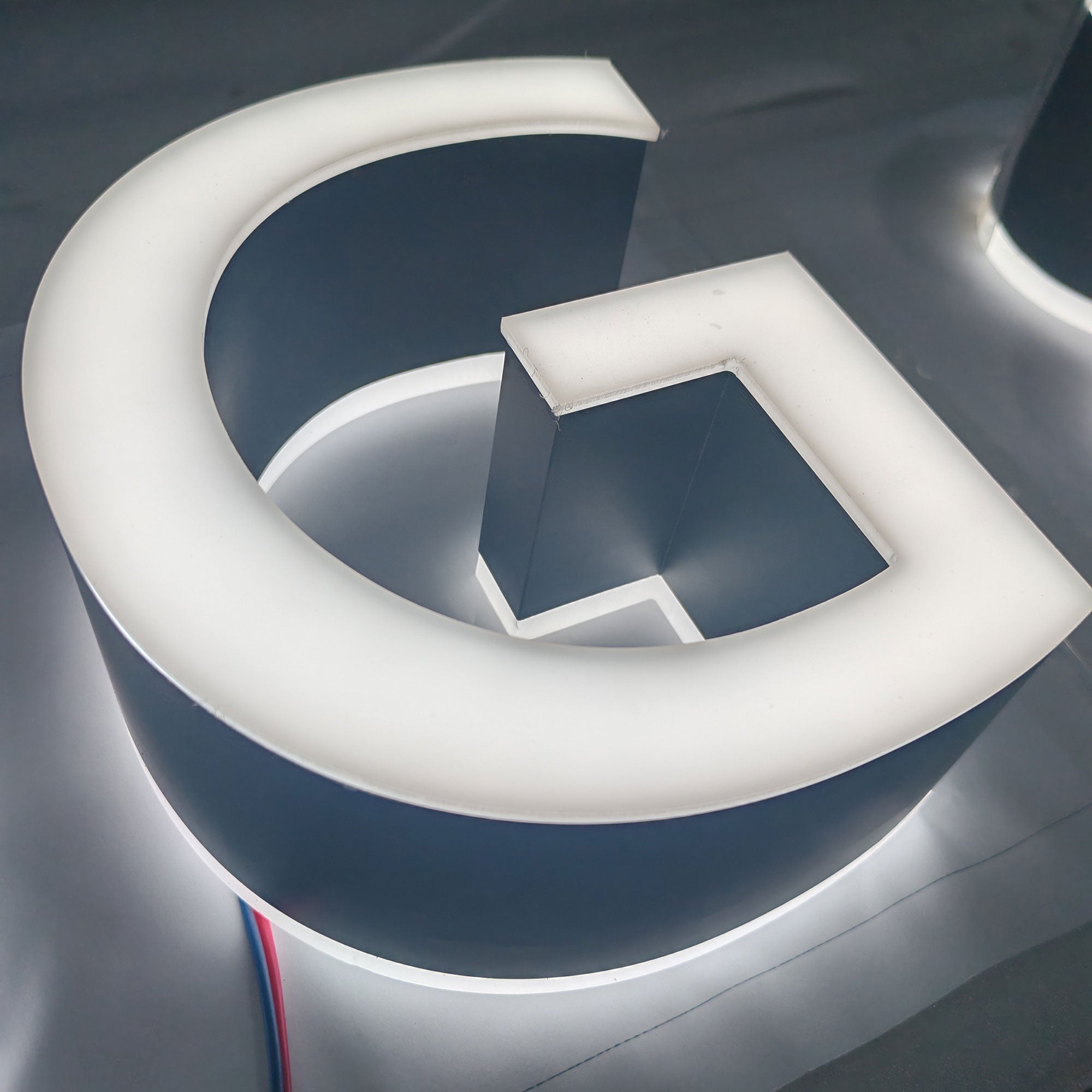 3d Backlit Sign, 3d Led Signage, Custom Outdoor Logo Sign, Custom Business Sign, Double Sided Illuminated Letters, Metal Sign Letters